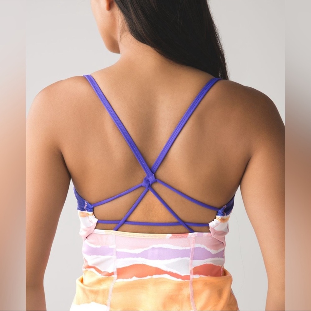 Lululemon Dancing Warrior Bleacher Stripe Athletic Top View 4